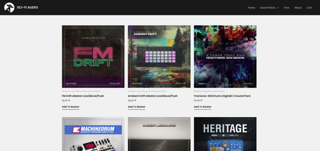 Sitio web de SCI FI Audio